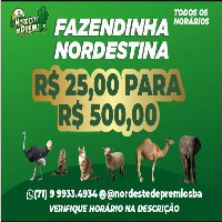 FAZENDINHA - DOMINGO - SN 2505 - 15:20H ganhador do prêmio FAZENDINHA - DOMINGO - SN 2505 - 15:20H